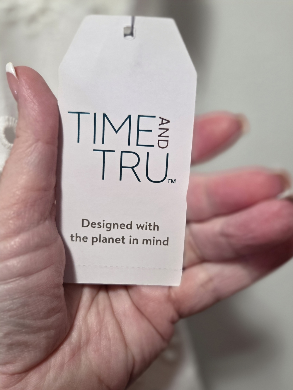 Time and Tru White Label Tee with Blue Logo - Picture 8 of 9